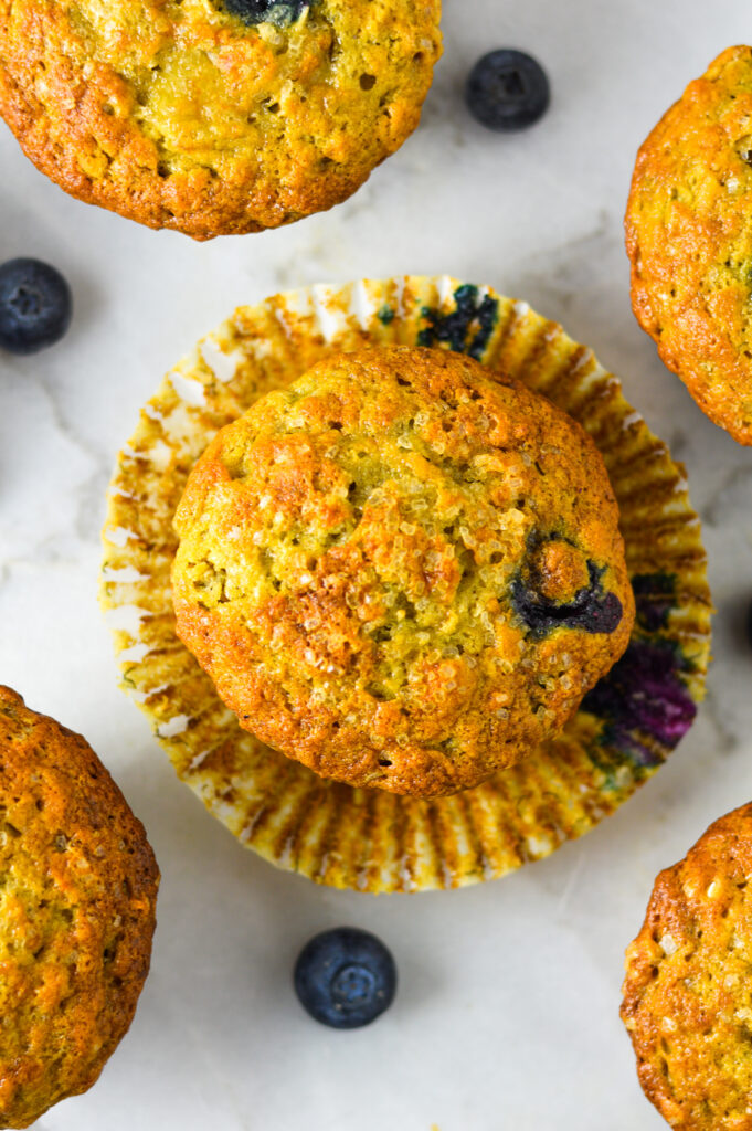 Banana Blueberry Oat Muffins