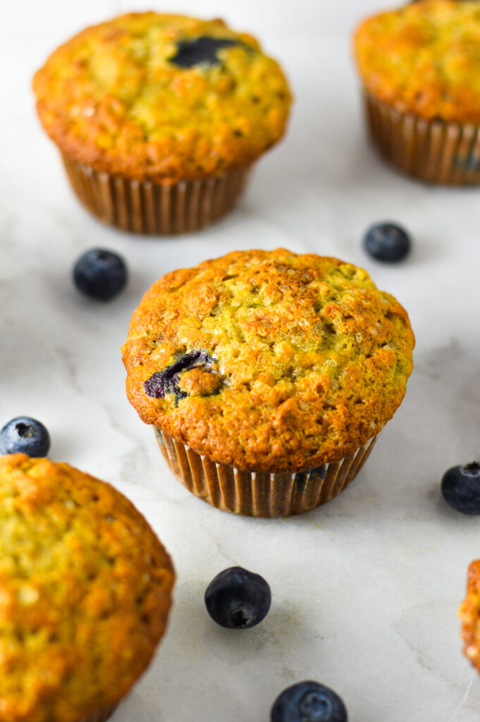 Banana Blueberry Oat Muffins