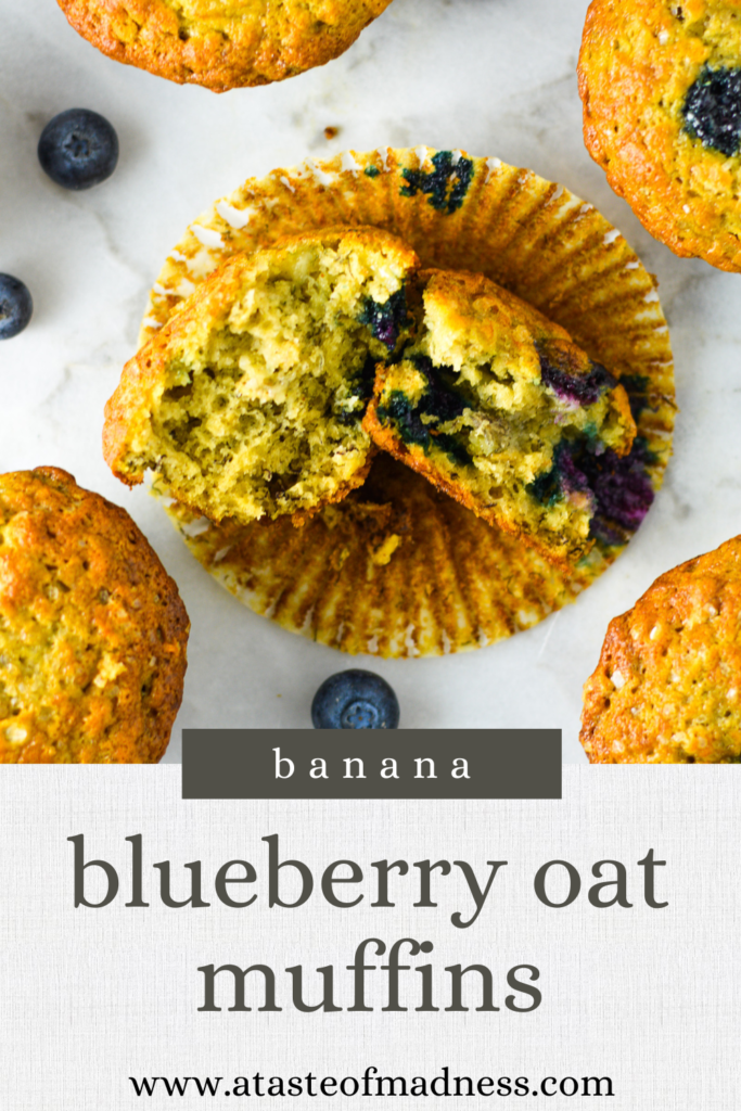 Banana Blueberry Oat Muffins