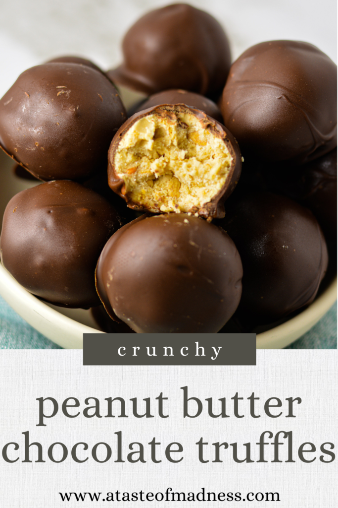 Crunchy Peanut Butter Chocolate Truffles