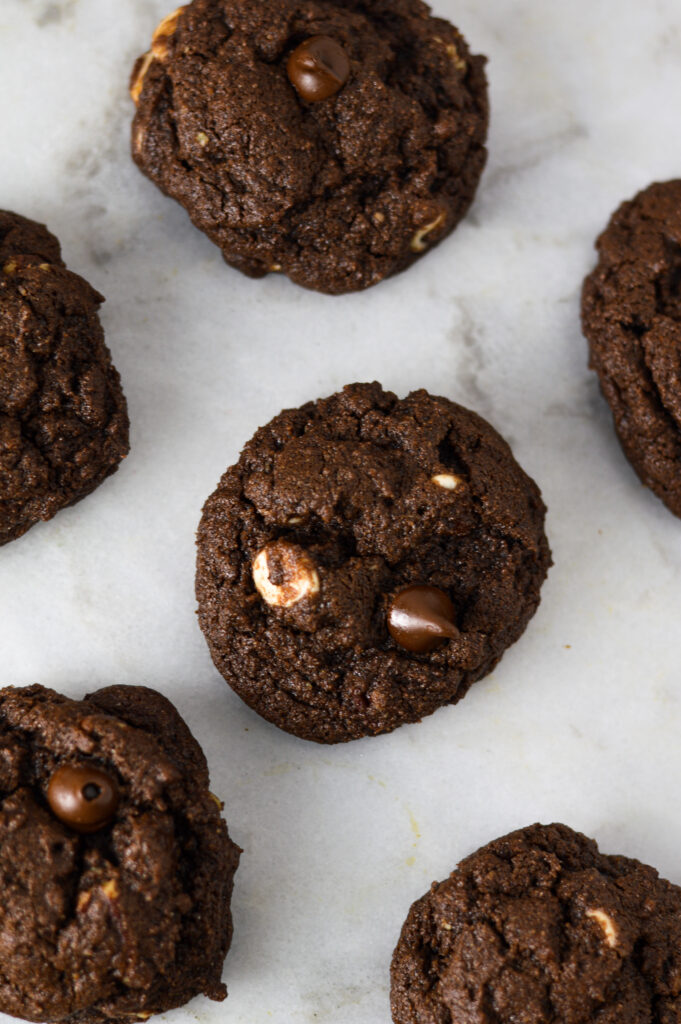 Triple Chocolate Pecan Cookies