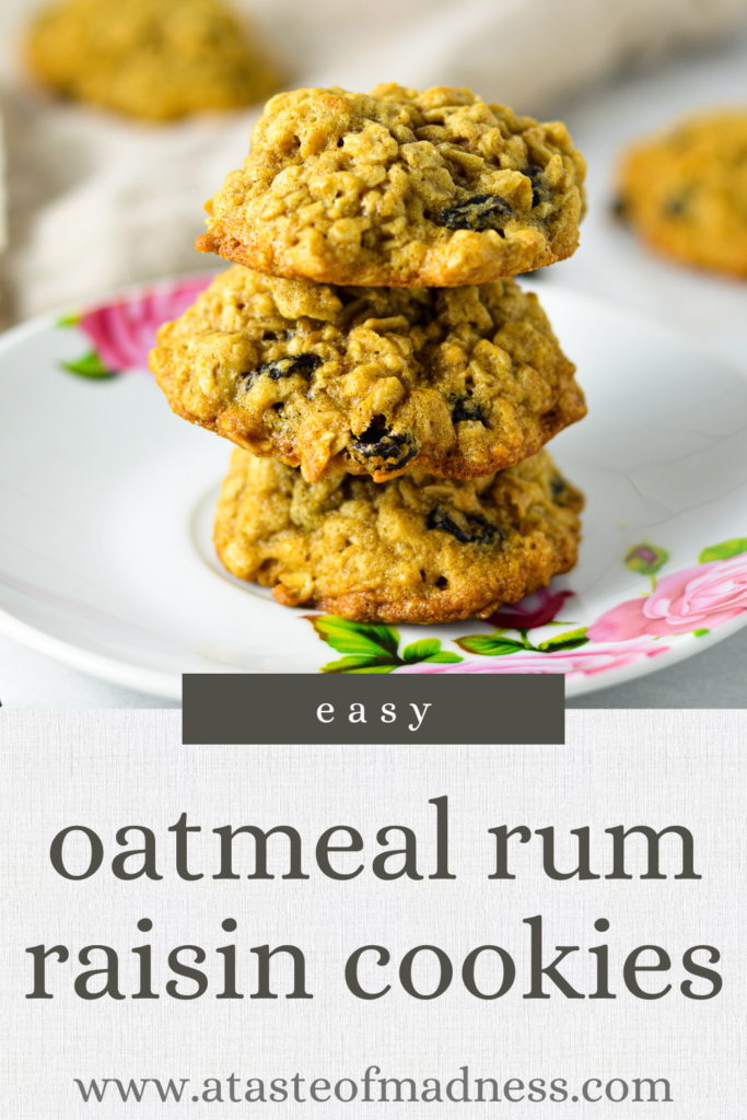 Oatmeal Rum Raisin Cookies