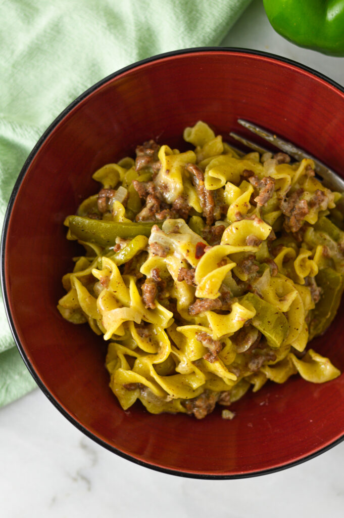 Philly Cheesesteak Pasta