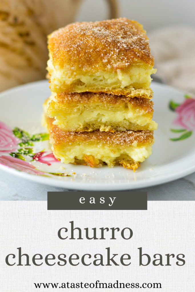 Easy Churro Cheesecake Bars