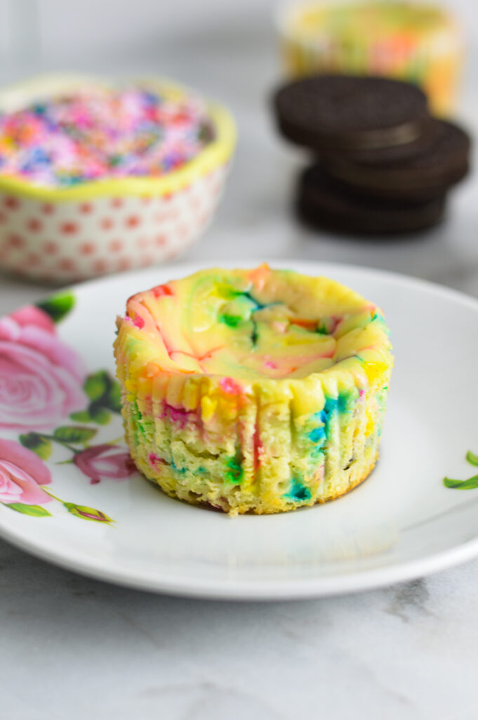 Birthday Cake Mini Oreo Cheesecakes