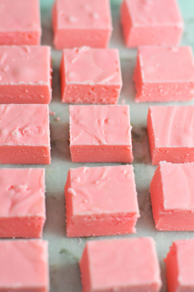 Strawberry Frosting Fudge