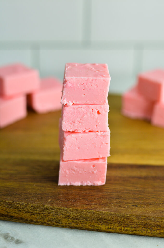 Strawberry Frosting Fudge