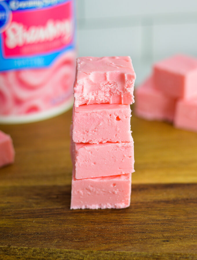 Strawberry Frosting Fudge