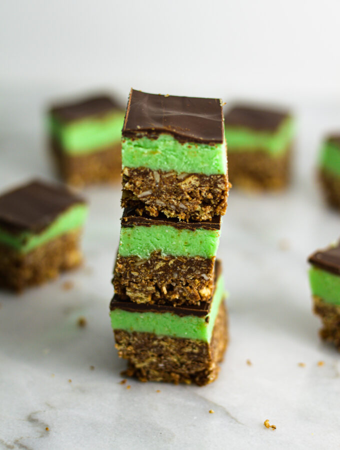 Vegan Mint Nanaimo Bars