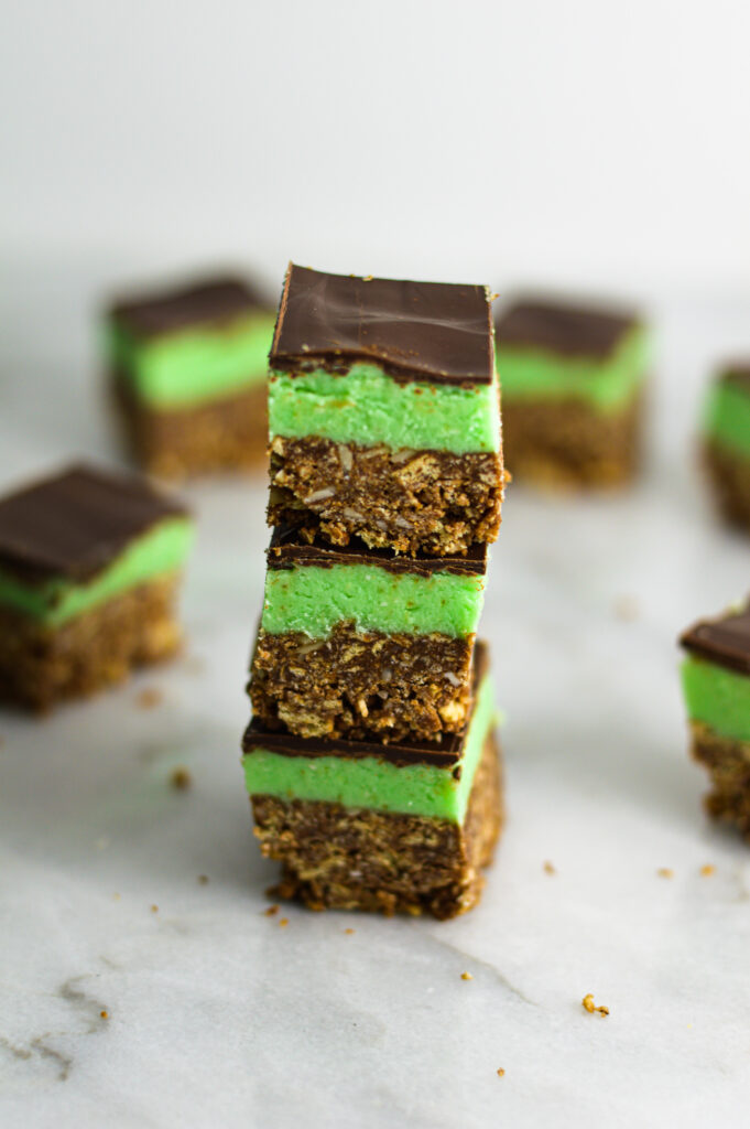 Vegan Mint Nanaimo Bars