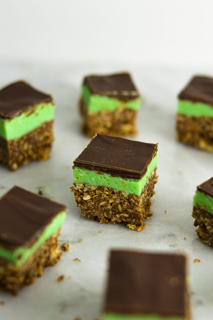 Vegan Mint Nanaimo Bars