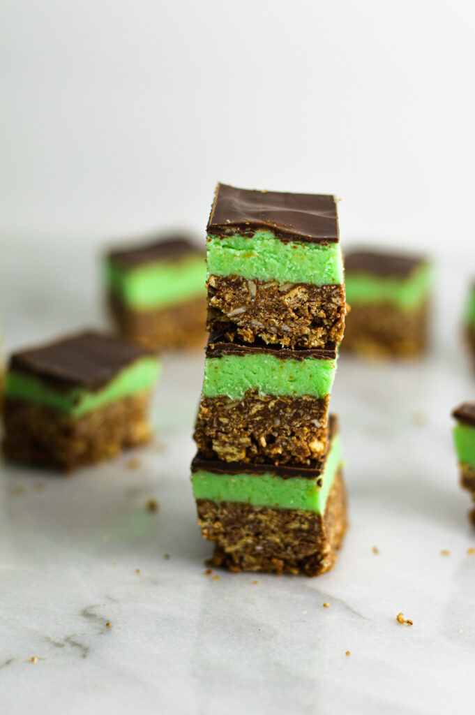 Vegan Mint Nanaimo Bars