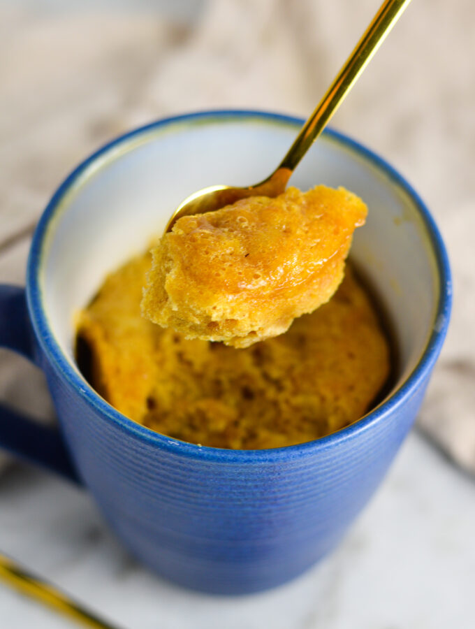 3 Ingredient Peanut Butter Mug Cake