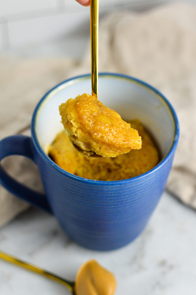 3 Ingredient Peanut Butter Mug Cake