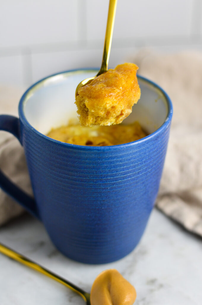 3 Ingredient Peanut Butter Mug Cake