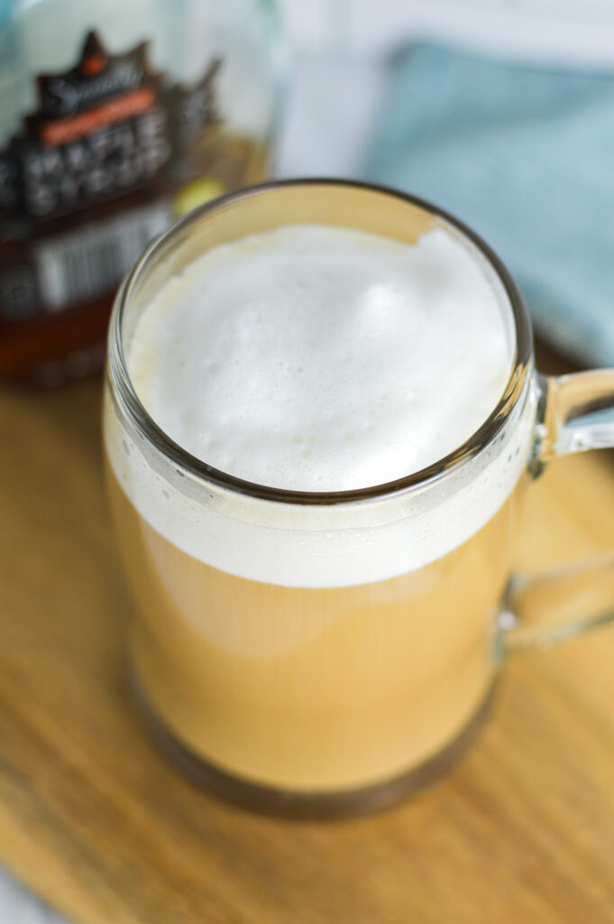 Maple Latte with thick milky foam.